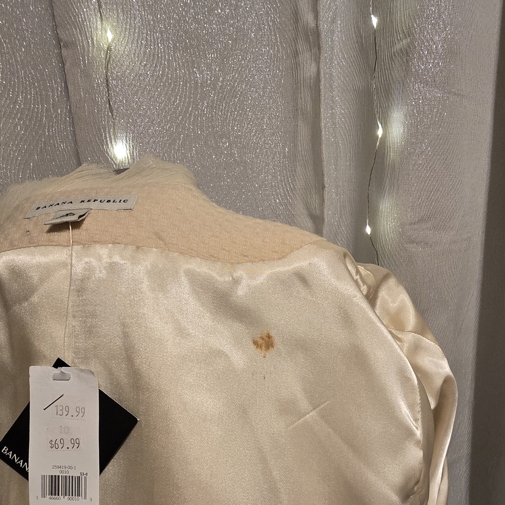 Banana Republic Cream Textured Blazer - Picture 4 of 5